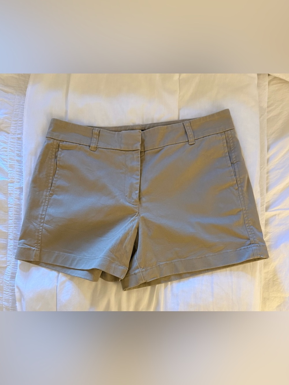 J. Crew Beige Cotton Blend Bermuda Shorts